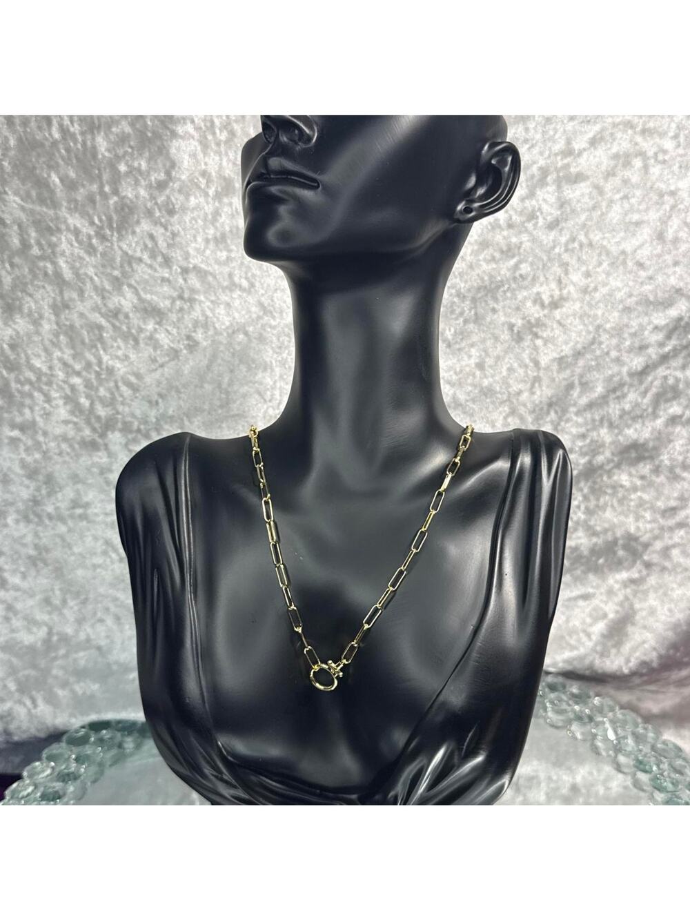 Gold Plated Stainless Steel O Ring Necklace